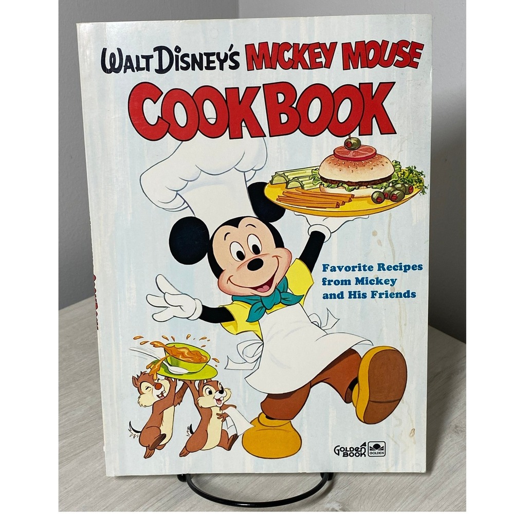 Vintage 1975 Walt Disney Mickey Mouse Cook Book Golden Press Softcover Cookbook